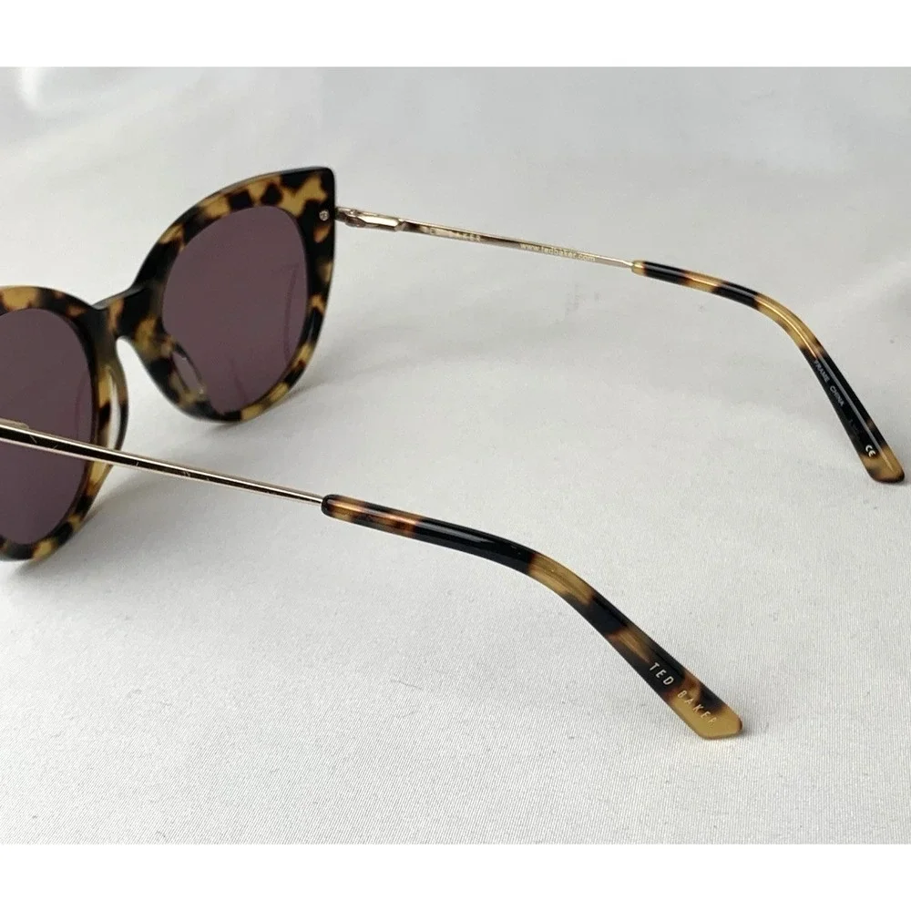 Ted Baker Sunglasses Womens Tortoise Shell Cateye Tbw053 Goldtone 52-19-140‎